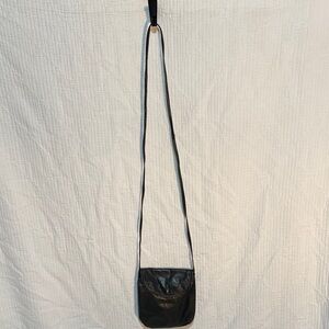 Elegant Black Leather Small Crossbody Bag